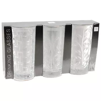 набор стаканов KOOPMAN 3шт 380мл высокие стекло