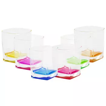 набор стаканов LUMINARC Sterling rainbow 6шт 300мл низкие стекло