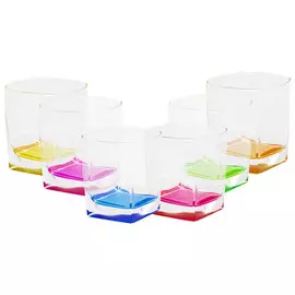 набор стаканов LUMINARC Sterling rainbow 6шт. 300мл низкие стекло