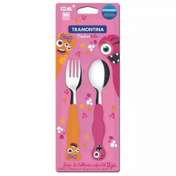 набор столовых приборов TRAMONTINA Monsterkids, 2 предмета детский