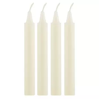 набор свечей РЫЖИЙ КОТ 4шт 17х1,8см 6ч/г белые без аромата