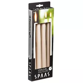 набор свечей SPAAS Конические 4шт 25х2,3см 8ч/г белый
