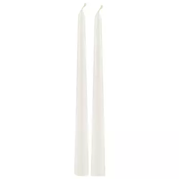 набор свечей ВОЛШЕБНАЯ СТРАНА Античные 2шт 25х2,2см белый 6ч/г без аромата