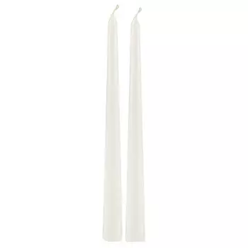 набор свечей ВОЛШЕБНАЯ СТРАНА Античные 2шт 25х2,2см белый 6ч/г без аромата