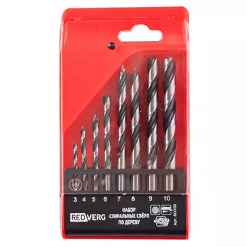 набор сверл по дереву RedVerg 600191 8 шт.