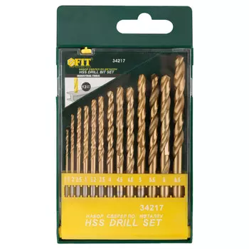 набор сверл по металлу FIT HSS 1,5-6,5мм 13шт