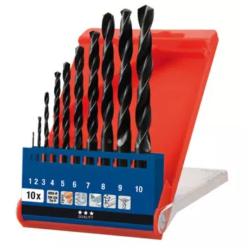 набор сверл по металлу KWB HSS 1-10мм DIN338 10предметов