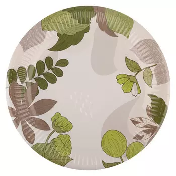 набор тарелок Nature 6шт 23см бумага