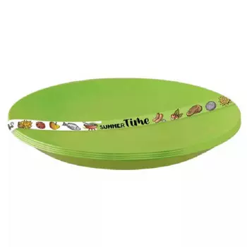 набор тарелок ПОЛИМЕРБЫТ Summer time 4шт 19см пластик