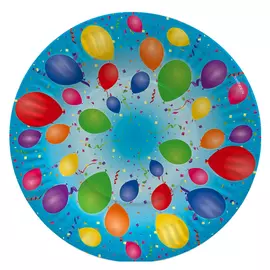 набор тарелок Шары 6шт 23см бумага