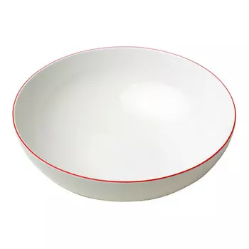 набор тарелок STENOVA HOME Symbol 2шт. 18,5см глубокие фарфор красная отводка