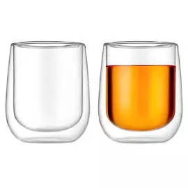 набор термобокалов WALMER Floral двойная стенка 2шт 350мл термостекло