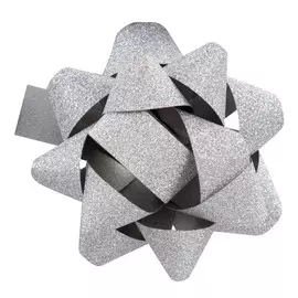 набор украшений Банты 6шт 5см серебро