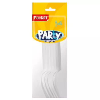 набор вилок PACLAN Party Every Day 6шт. пластик белые