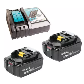набор зарядное устройство MAKITA LXT с аккумуляторами DC18RС и BL1850B 2шт 18В 5Ач