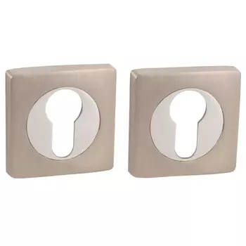 накладка под цилиндр AJAX ET JK квадрат матовый никель/хром