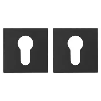 накладка под цилиндр AJAX ET JS BL квадрат 6мм черный