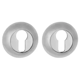 накладка под цилиндр PUNTO круг сатинированный хром