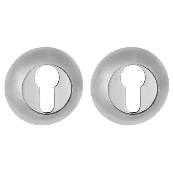 накладка под цилиндр PUNTO круг сатинированный хром