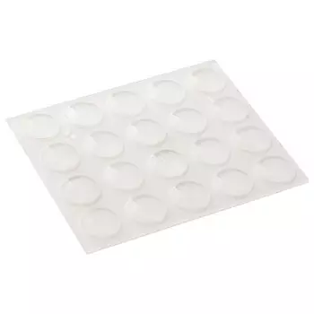 накладки противоударные РЫЖИЙ КОТ 8x8x1мм прозрачный 20шт