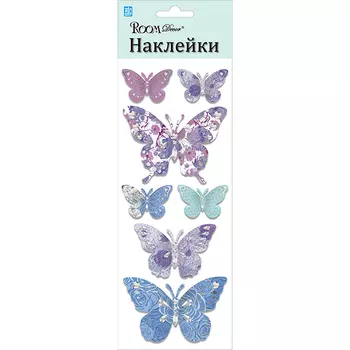 наклейка ROOMDECOR Бабочки декупаж 10х25см, арт. RKA 7602