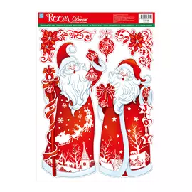 наклейка ROOMDECOR Два Деда Мороза 29х41см, арт.WDX1916 B