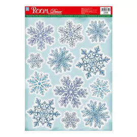 наклейка ROOMDECOR Кружевные снежинки 29х41см, арт.WDX1703 B