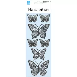 наклейка ROOMDECOR Мерцающие бабочки 10х25см, арт.RKA 7403