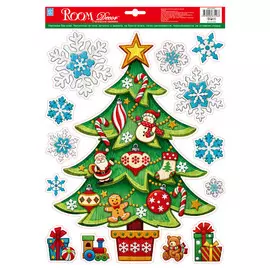 наклейка ROOMDECOR Нарядная елочка 29х41см, арт.WDX1856 D