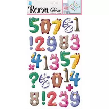 наклейка ROOMDECOR Веселые цифры 24х41см, арт.PSA 9502