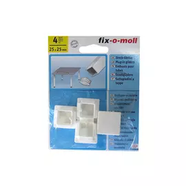 наконечник для мебельных ножек 25х25мм 4шт белый