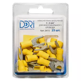 наконечник вилочный изолированный 4-6 мм кв 25шт