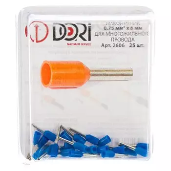 наконечник втулочный изолированный 0,75 кв мм 25 шт