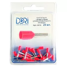 наконечник втулочный изолированный 1 кв мм 25 шт