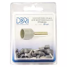 наконечник втулочный изолированный 4 кв мм 25 шт