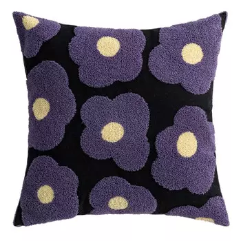 наволочка декоративная TODELIA Цветы-2 45х45см черная, арт. HPW0088A-A