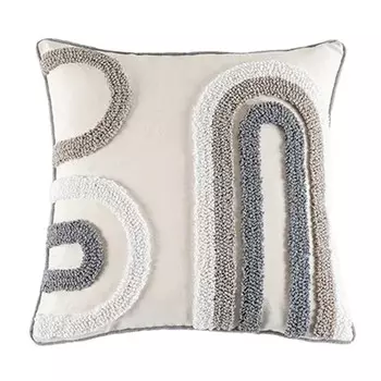 наволочка декоративная TODELIA Парабола 45х45см бежевый белая, арт. HPW0112A-A