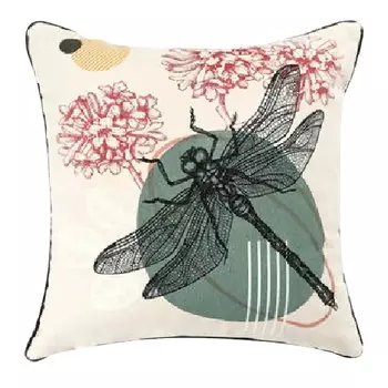 наволочка декоративная TODELIA Стрекоза 45х45см бежевая, арт. HPW0436AA-A