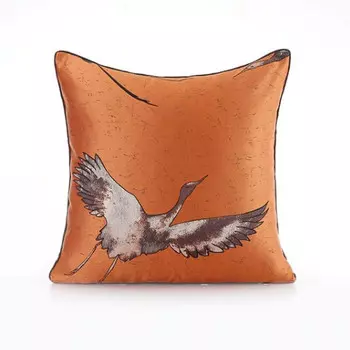 наволочка декоративная TODELIA Журавль 45х45см оранжевая, арт. HPW0101A-A
