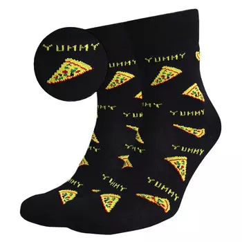 носки COMANDOR Пицца размер 25 мужские черные