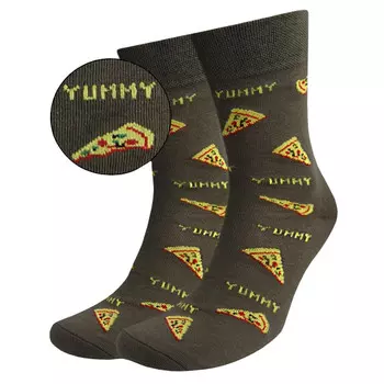 носки COMANDOR Пицца размер 25 мужские хаки