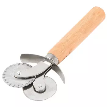 нож для нарезки мучных изделий 7х2х15смдвойной нерж.сталь, дерево