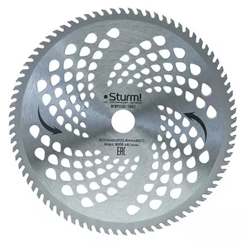 нож с зубцами из твердого сплава STURM 80/255/25,4