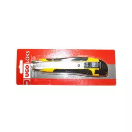 нож сегментный UGO LOKS 18мм металлическая направляющая, двухкомпонентная ручка