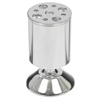 ножка круглая 50х100/110мм матовый хром регулируемая с конусом