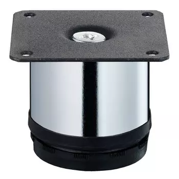 ножка круглая 50х50/6 мм регулируемая матовый хром