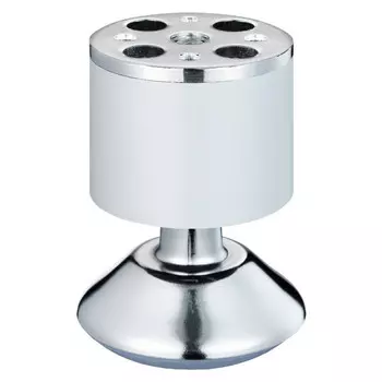 ножка круглая 50х79/86мм матовый хром регулируемая с конусом