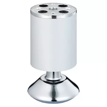 ножка круглая 50х99/106мм матовый хром регулируемая с конусом