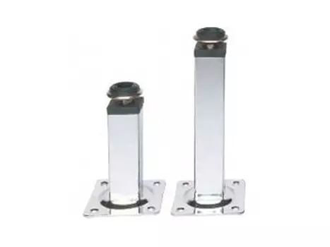 ножка квадратная 25х25х100мм регулируемая хром