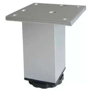 ножка квадратная 40х40х100/130мм матовый хром регулируемая